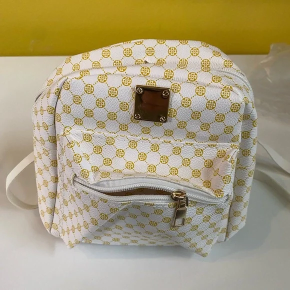 Brand New Zipper Backpack, Women's Geometric Backpack Adjustable Strap - Picture 3 of 5